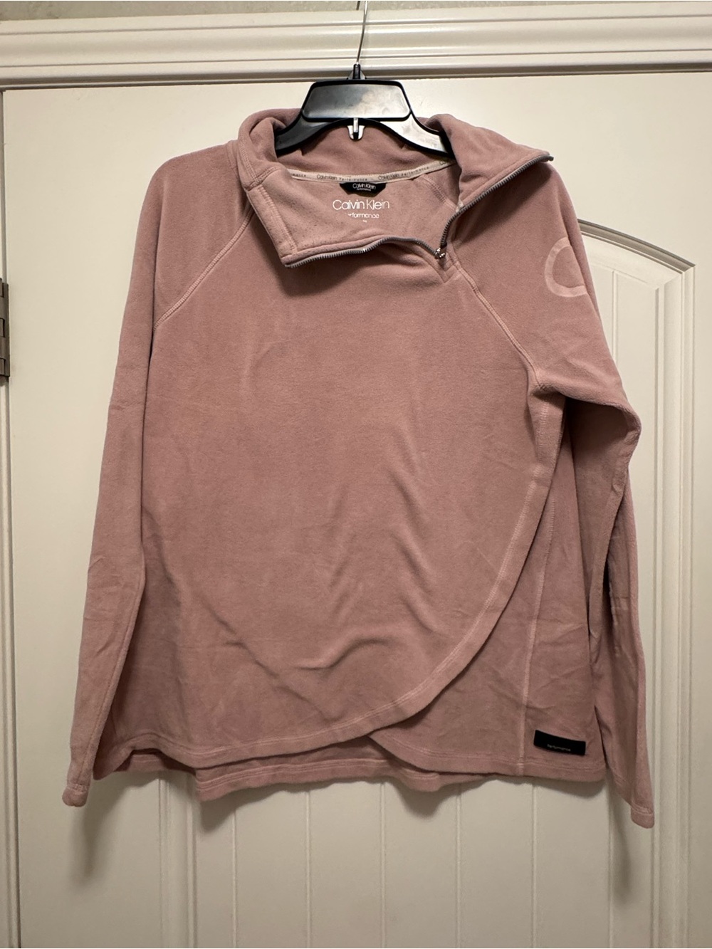 Calvin Klein Performance Dusty Mauve Quarter-Zip Pullover